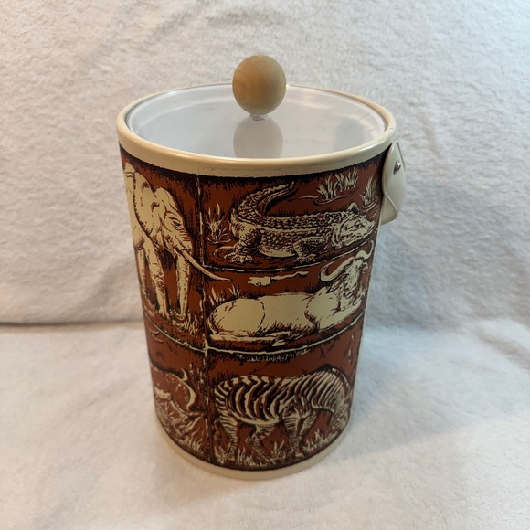 Georges Briard Other - Vintage Georges Briard Safari Animal Ice Bucket Mid Century Modern Barware USA
